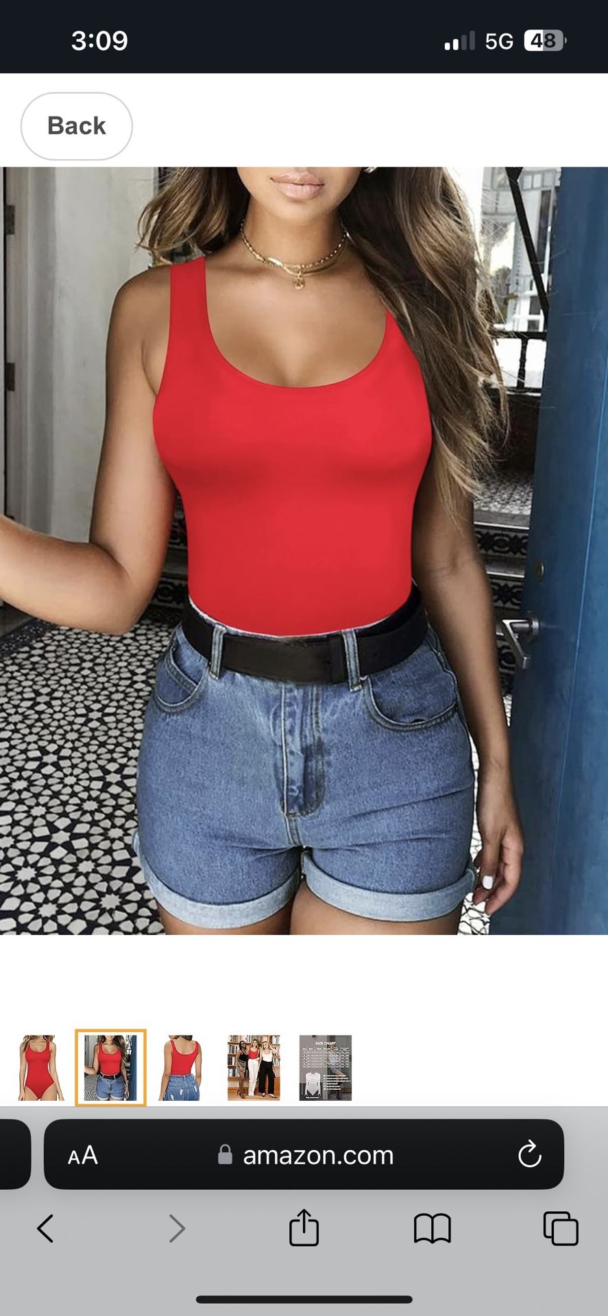 Mango Pop Red Bodysuit Size Small