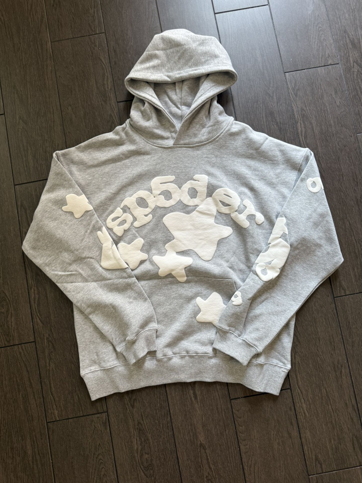 Sp5der Beluga Hoodie Grey Size L New