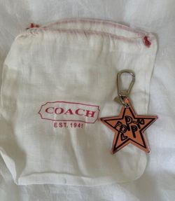 Coach Poppy Star Key Chain Charm Key Fob 92731