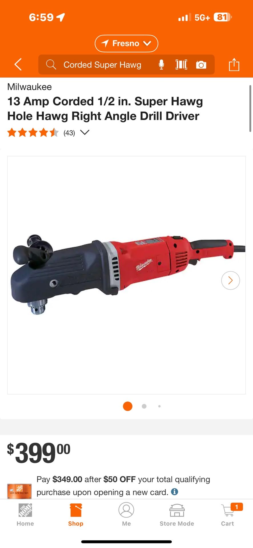 Milwaukee Corded Super Hawg