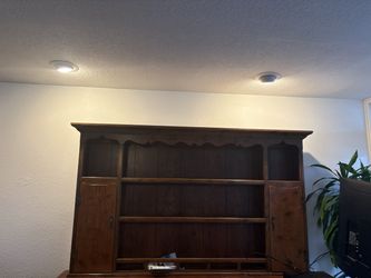 Solid wood hutch  top….  ONLY top part