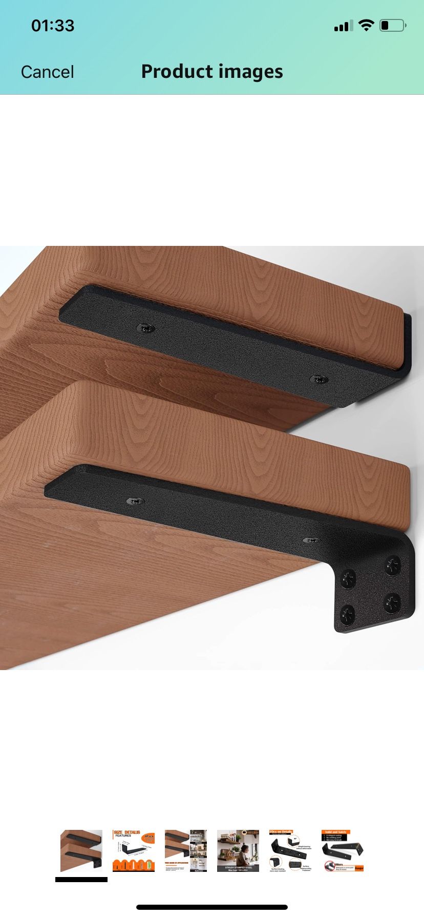 Floating Shelf Bracket 6 Inch of 4 Pack Heavy Duty Shelf Brackets Brackets for Shelves Black Coated Metal L Bracket Wall Shelf Support DIY Brackets wi