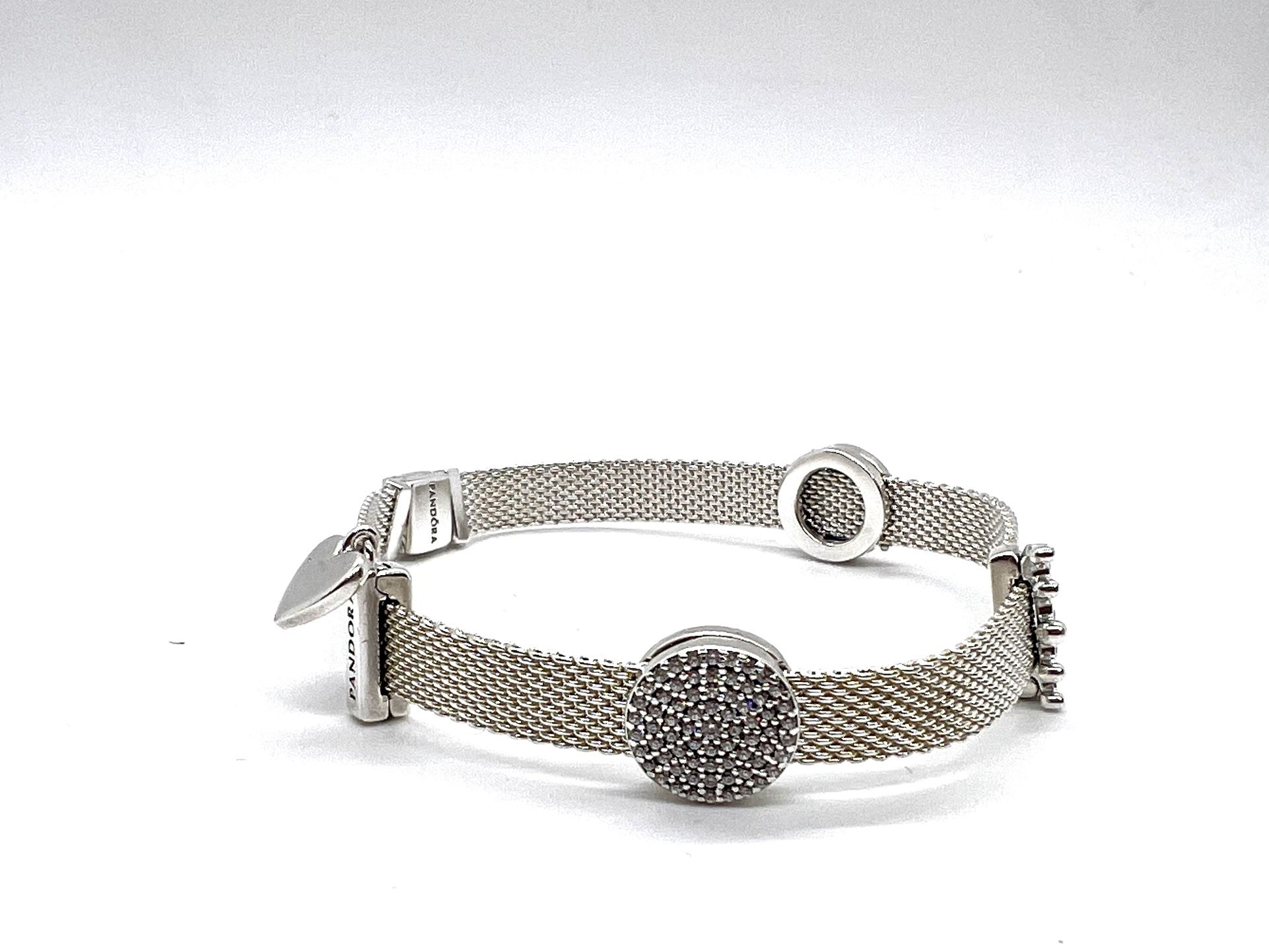 Silver Bracelet Mesh Pandora Bracelet Charms Pandora Clip Charms