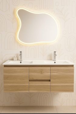 Bathroom vanity floating