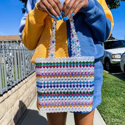 Multi Color Crystal Purse