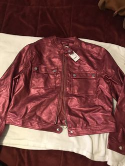 Metallic pink jacket