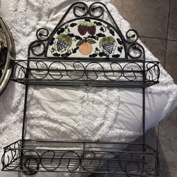 foldable vintage farmhouse wall-mounted kitchen shelf is a decorative metal organizer 