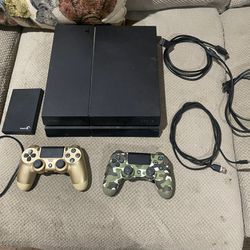 PS4 , 2 Controllers, Games, 1TB external Storage