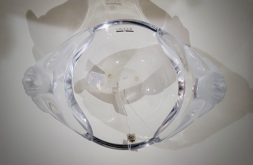Lalique “Loriol” Lead Crystal Centerpiece Bowl (c. 1989)