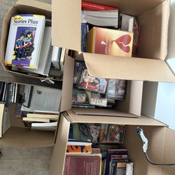 Big Lot Of Text Books And CDs Huge Pay Day For A Reseller  