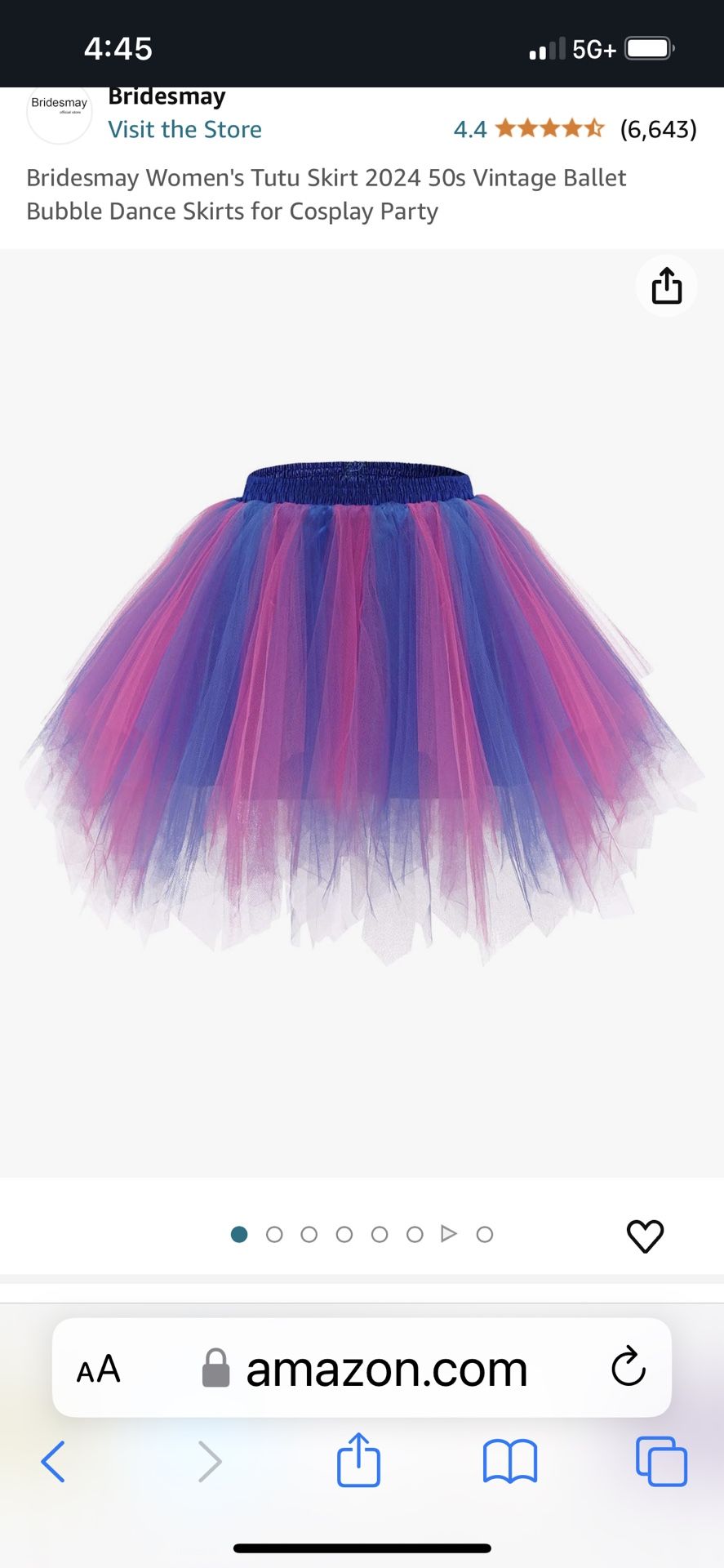 Women's Tulle Tutu Skirt With Blue Wig