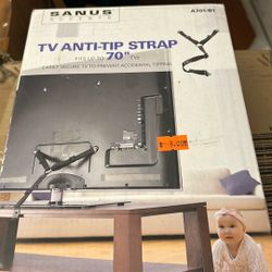 Tv Anti-tip Strap Fits Up To 70