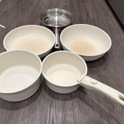 7 Piece Ceramic Nonstick Pots and Pans Set – Kitchen Cookware with Detachable Handle, RV Camping Cookware Set – Oven & Dishwasher Safe