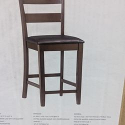 Barstool / leather wood chair 