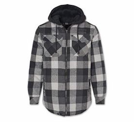 Men's H-D Race font Hooded Shirt Jacket