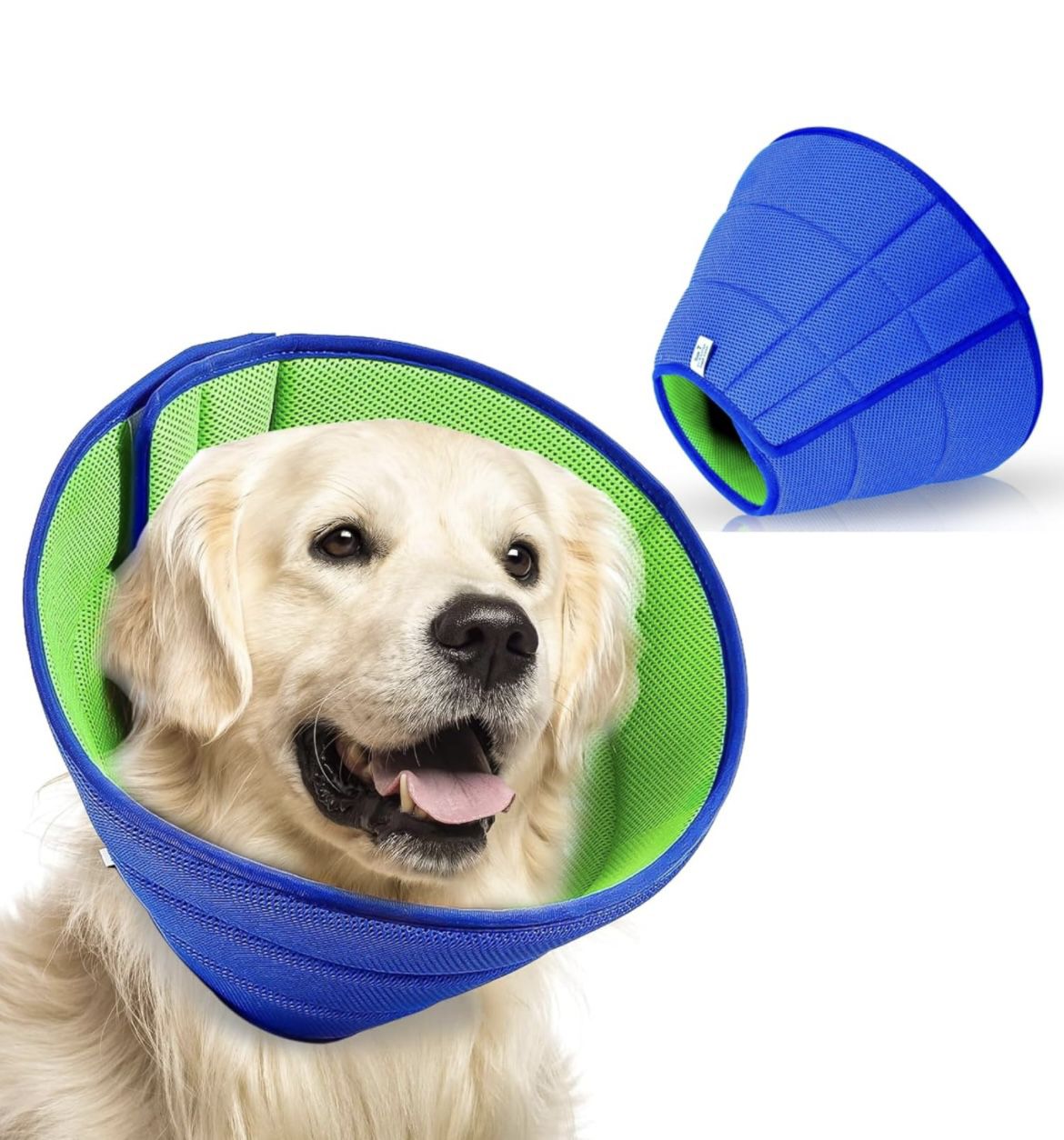 Dog Cone Collar, Pet Recovery Soft Cone Callar for Dogs for After Surgery Prevent Biting Licking Scratching Touching, Size L
