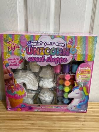 New Paint Your Own Unicorn Sweet Shoppe Ceramic Painting Kids Craft Kit Just My Style