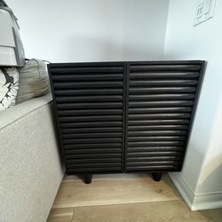 Modern black storage cabinent