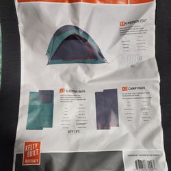 Tent And Sleeping Bag Combo Green
