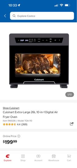 Cuisinart 26L 10-in-1 Digital Air Fryer Oven TOA-110 Brand New