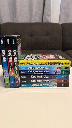 dav pilkey hardcover books (dog man, captain underpants)