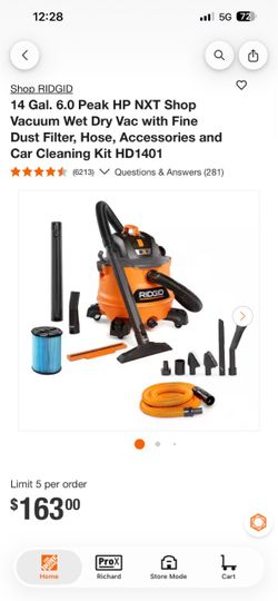 Ridgid vacuum.