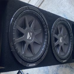 ***KICKER -  (2) 12”  Subwoofers w/box + Amps***