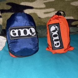 Single-Nest ENO Hammock With Atlas Straps And Eno Brand Wall/tree Hangers