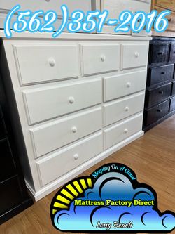 White nine drawer dresser pinewood chest cajonera Comoda de Pino Nuevo