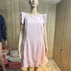 CIDER's sweet lace-up pink dress, unique and elegant XL