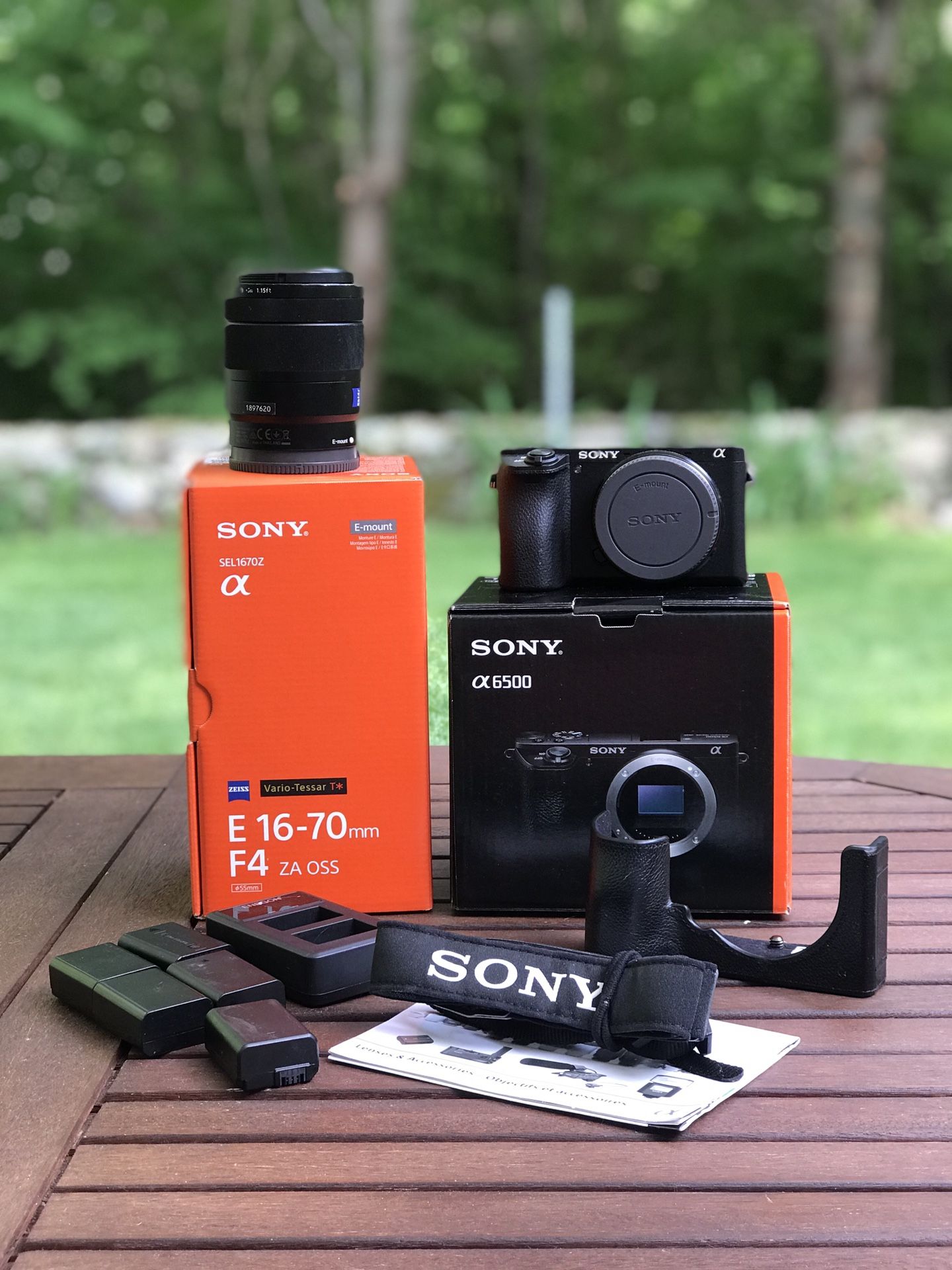 Sony A6500 camera + lense