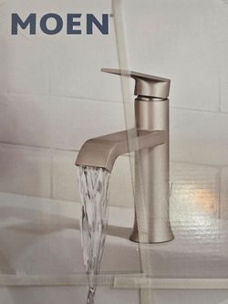 Brand New Moen Genta Single-Handle Bathroom Faucet - Brushed Nickel