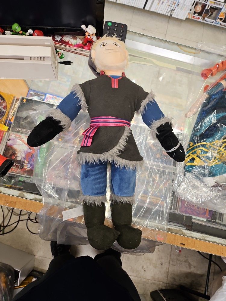 Disney Store Frozen Kristoff 21" Plush Stuffed Doll Hard to Find HTF Excellent