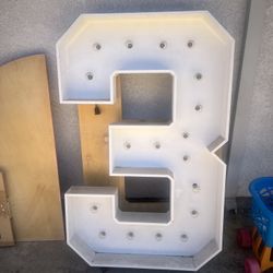 Marquee Numbers 4 Feet Tall With Lights