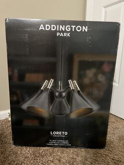 5 Light Modern Chandelier with Metal Shades