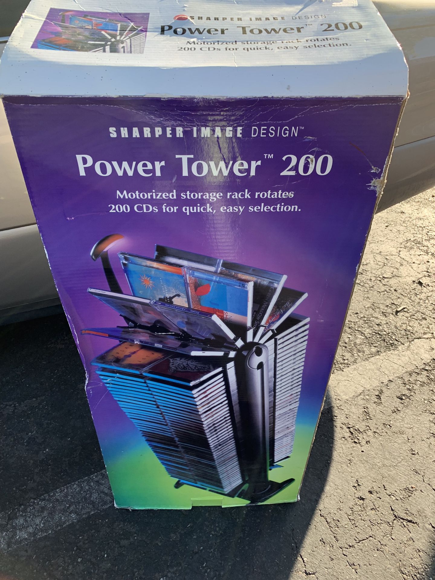 SHARPER IMAGE POWER TOWER 200 MOTORIZED CD RACK