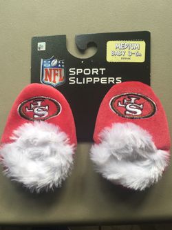 SAN Francisco 49ers Forever Slippers Medium Baby 3-6mo New