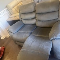 Brand New Grey Velvet Couch 