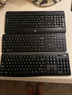 7 keyboards together (cordless and corded