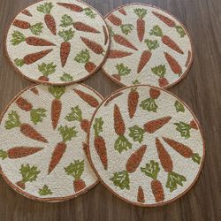 Rachel Zoe Easter Beaded placemats set of 4 New 