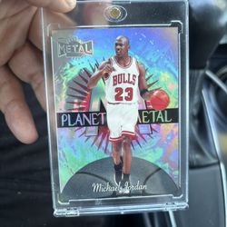 1997 Metal Planet Short Print Michael Jordan Card