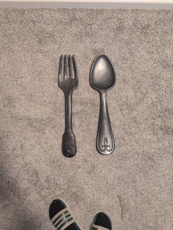 Oversized Utensil (Fork And Spoon) Decor