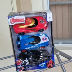 BRAND NEW...MARVEL AVENGERS FRICTION CARS...3 INCLUDED...AGES 3+