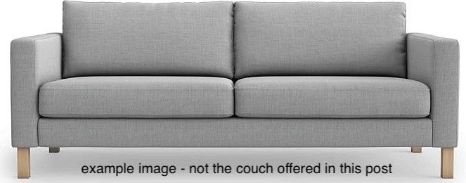 IKEA Karlstad Couch/Sofa, Gray, 81" W x 31.5" H x 37" D