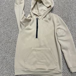 Beige teens hoodies Sz 14Y