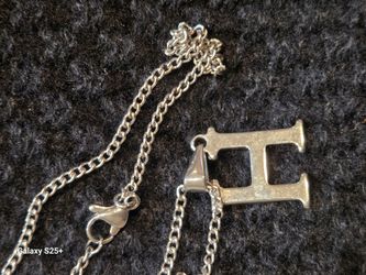 stainless steel letter H pendant
