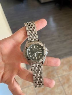 Seiko Vtg Gray Ghost Kinetic Watch