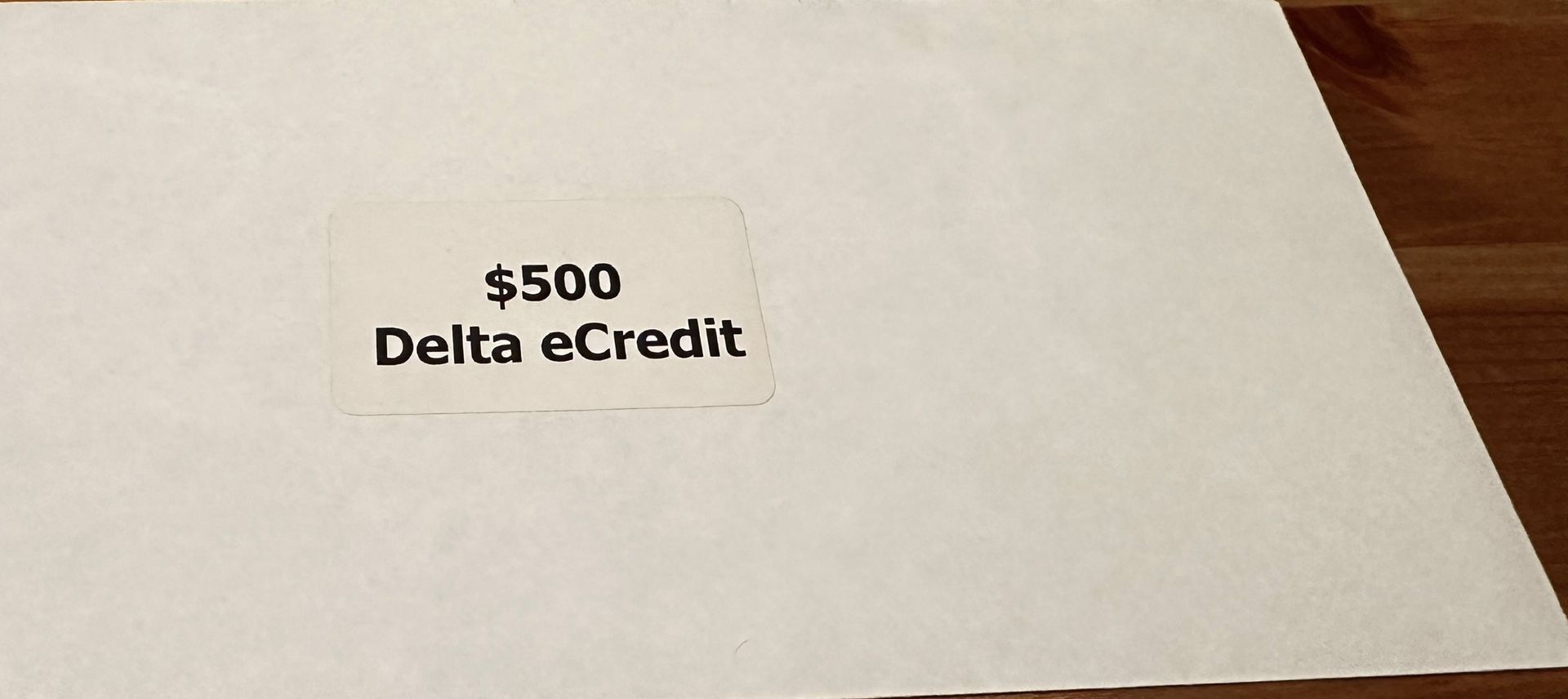 Delta $500 eCredit