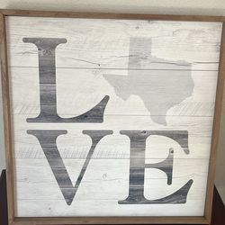 Rustic “LOVE Texas” Wall Decor – Farmhouse Style 🤍