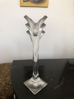 14” Crystal candle holder . Modesto